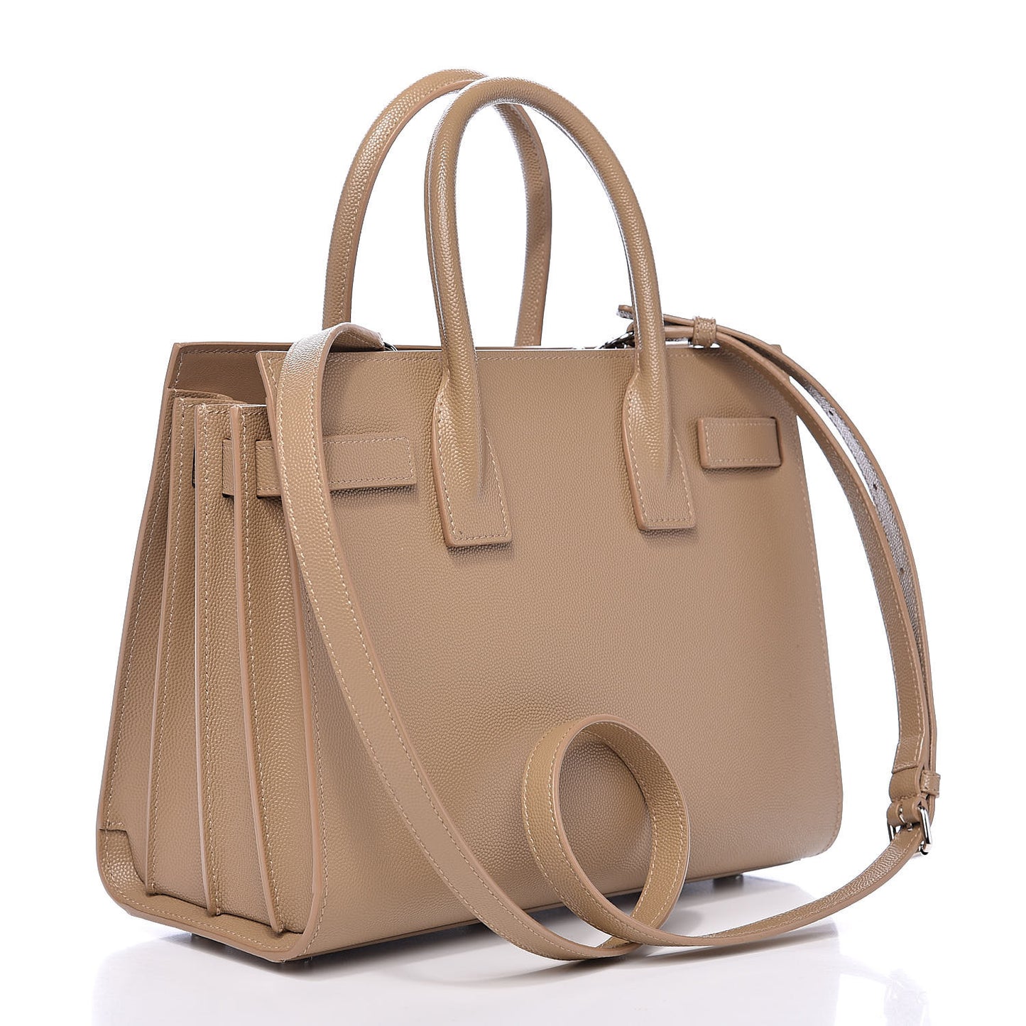 Grained Calfskin Baby Sac De Jour Souple Dark Beige