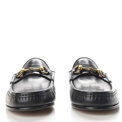 Gucci Goatskin Mens Horsebit Slippers 9.5 Black 2 of 10