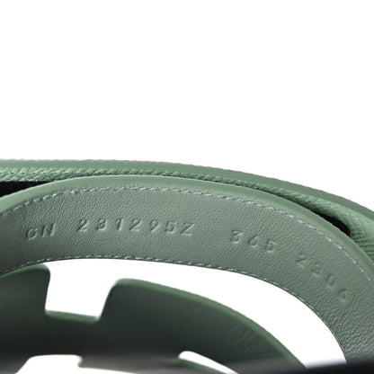 Hermes Epsom Womens Chypre Sandals 36.5 Vert Jade 6 of 9