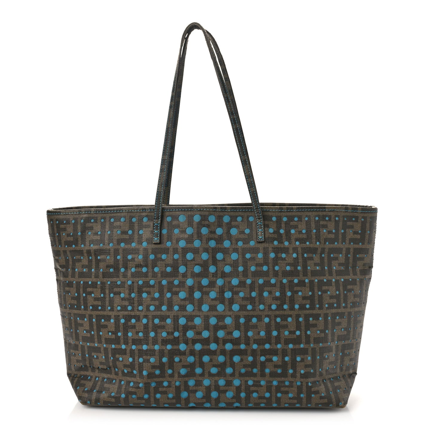 Zucca Spalmati Perforated Medium Roll Tote Tobacco Pavone