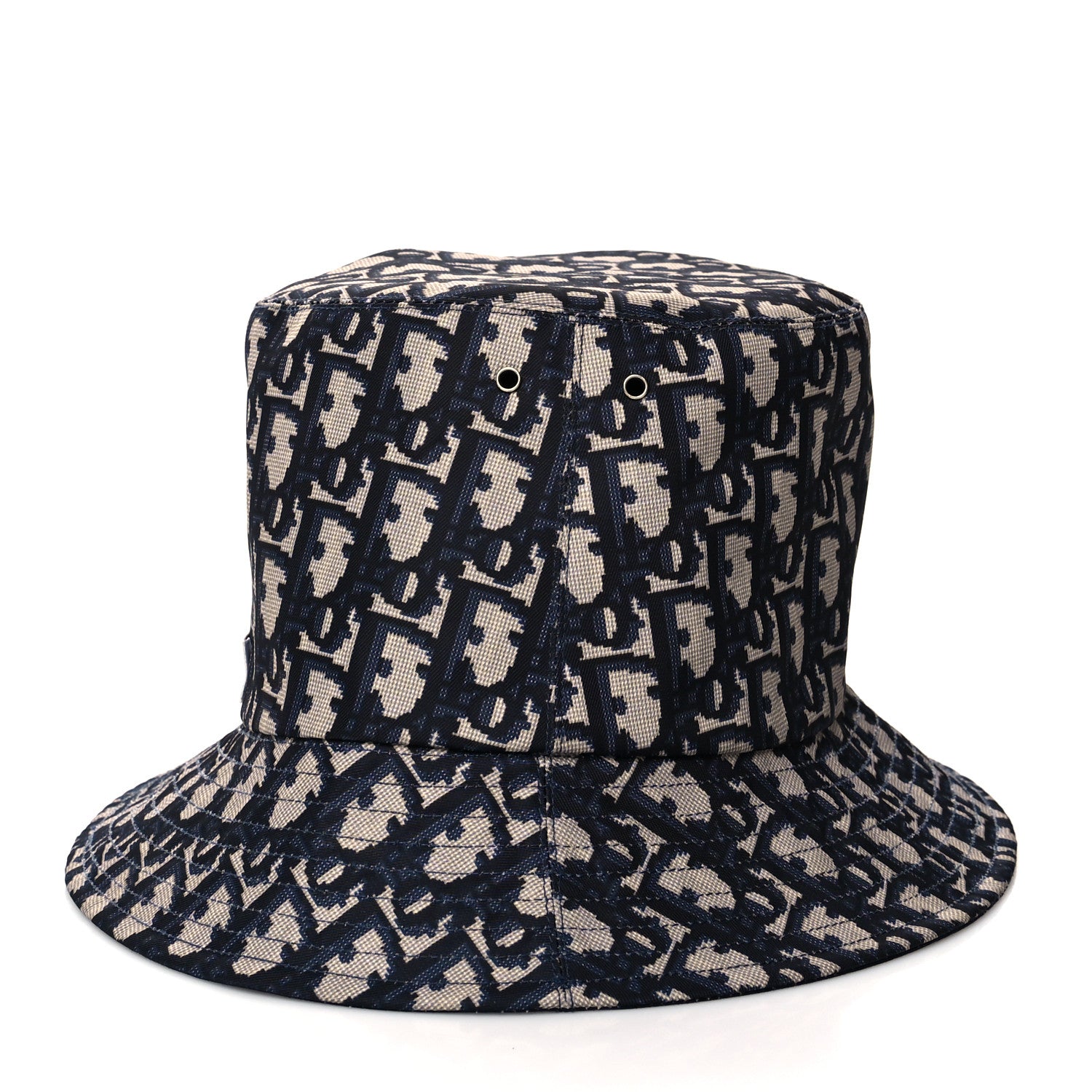 Christian Dior Oblique Reversible Teddy-D Brim Bucket Hat 58 Blue 9 of 12