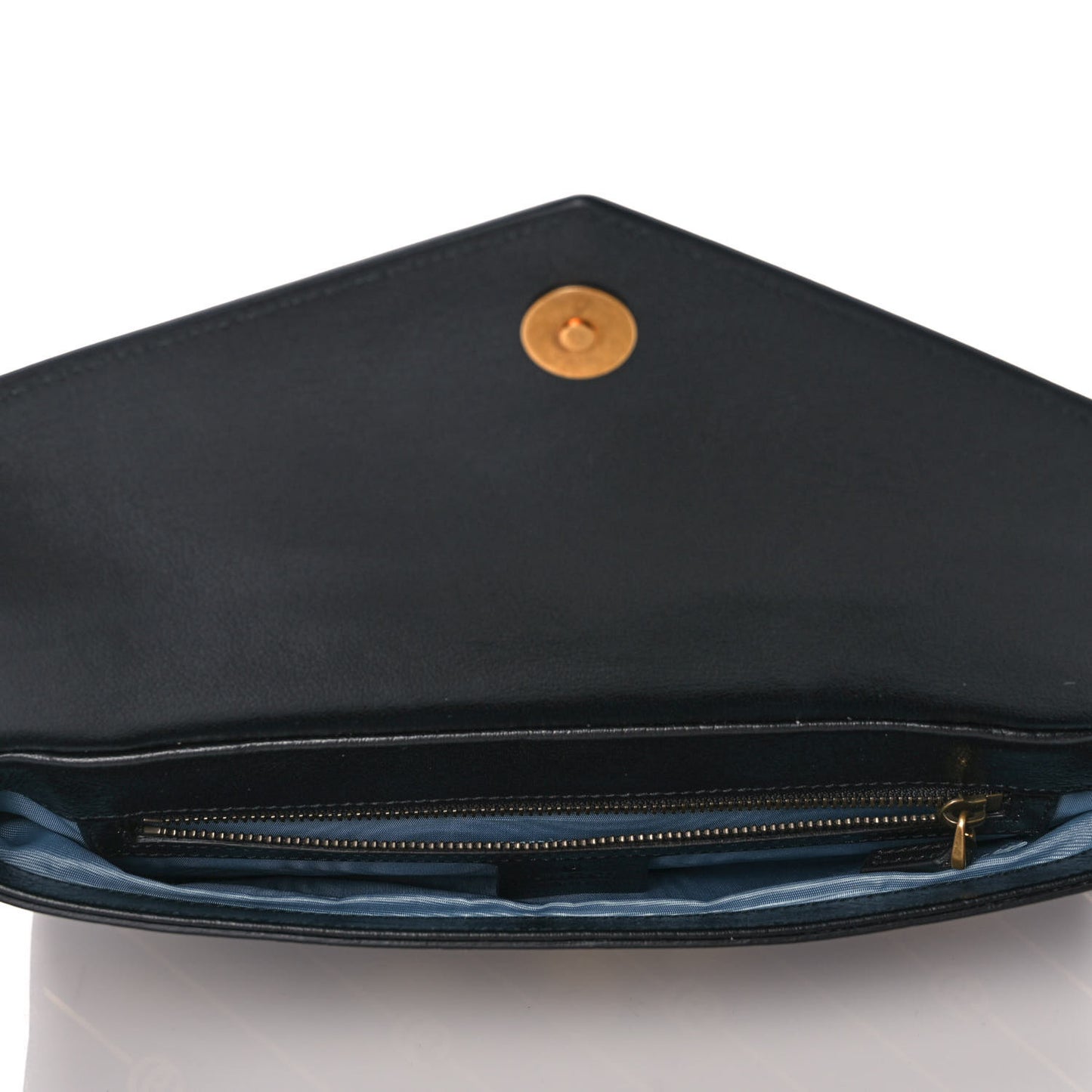 Calfskin Diagonal GG Medium Thiara Double Envelope Shoulder Bag Black White