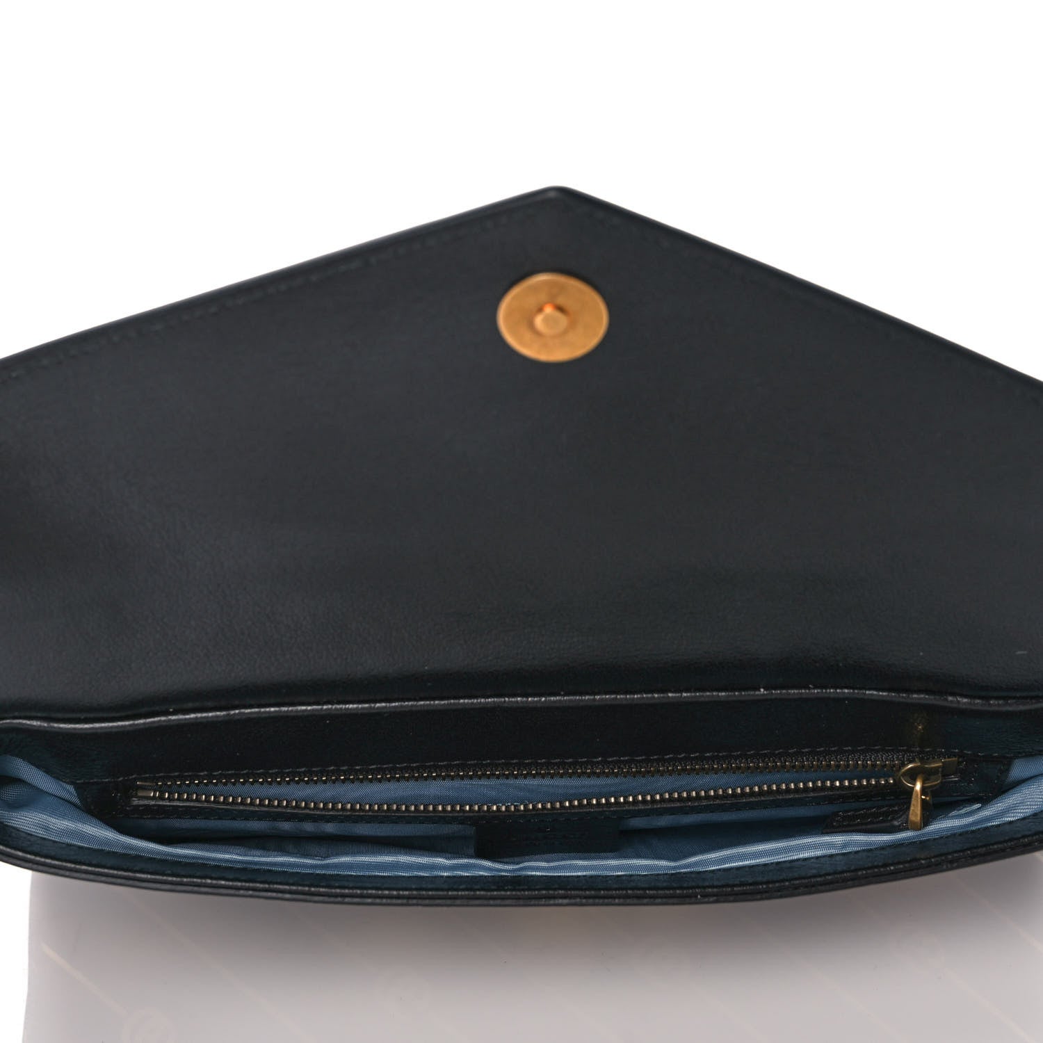 Gucci Calfskin Diagonal GG Medium Thiara Double Envelope Shoulder Bag Black White 5 of 11