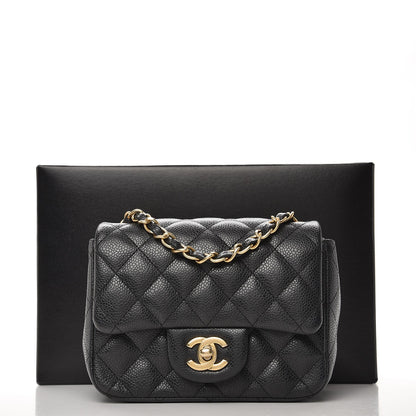 Chanel Caviar Quilted Mini Square Flap Dark Charcoal 9 of 9