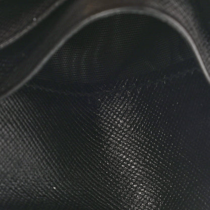 Prada Saffiano Metal Compact Zip Around Wallet Black 9 of 9