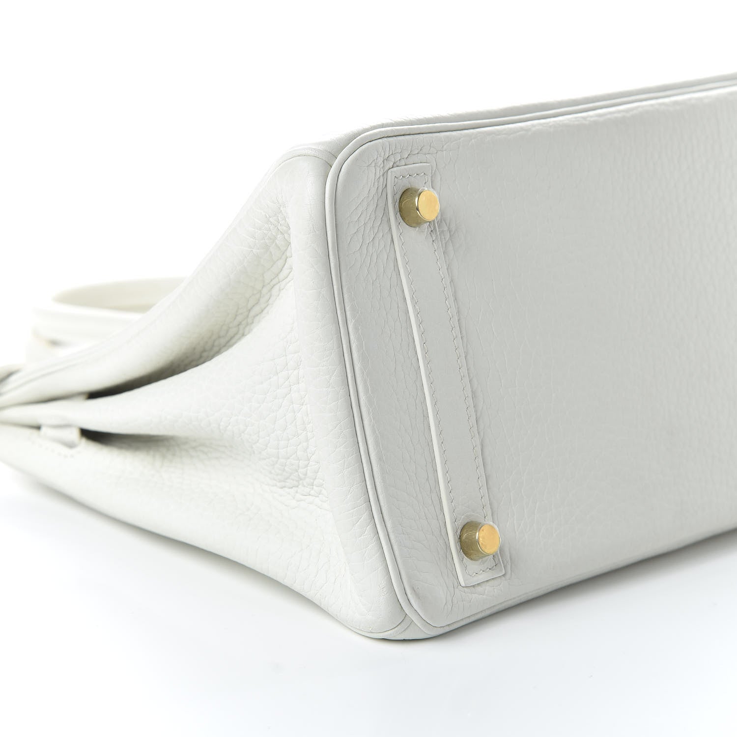 Hermes Taurillon Clemence Birkin 30 White 6 of 10