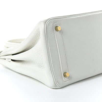 Hermes Taurillon Clemence Birkin 30 White 6 of 10