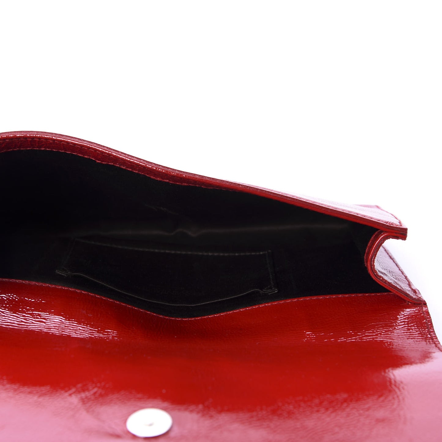 Textured Patent Monogram Small Belle De Jour Clutch Red