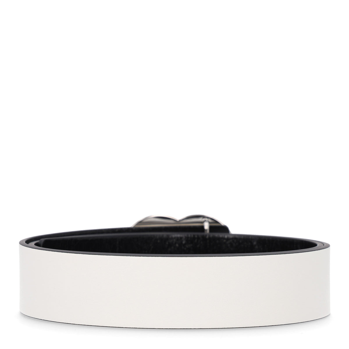 Chanel Patent Calfskin CC Reversible Belt 90 36 Black White 3 of 9