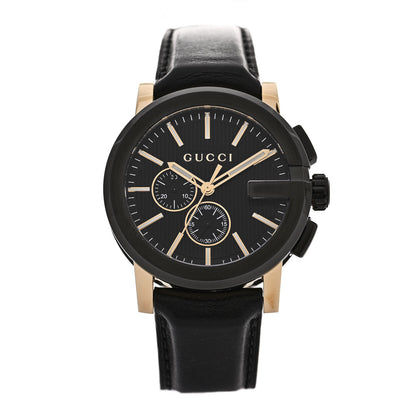 Gucci PVD Stainless Steel Calfskin 44mm G-Chrono Quartz Watch Black 1 of 5