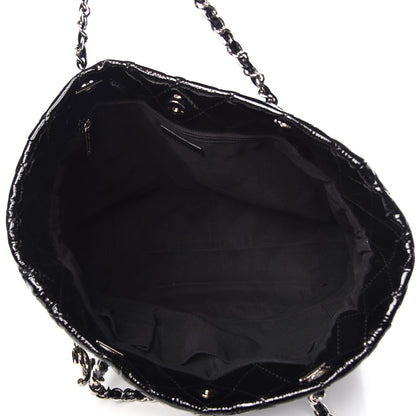 Chanel Patent Quilted Chic and Glitter Large Tote Black 5 of 7