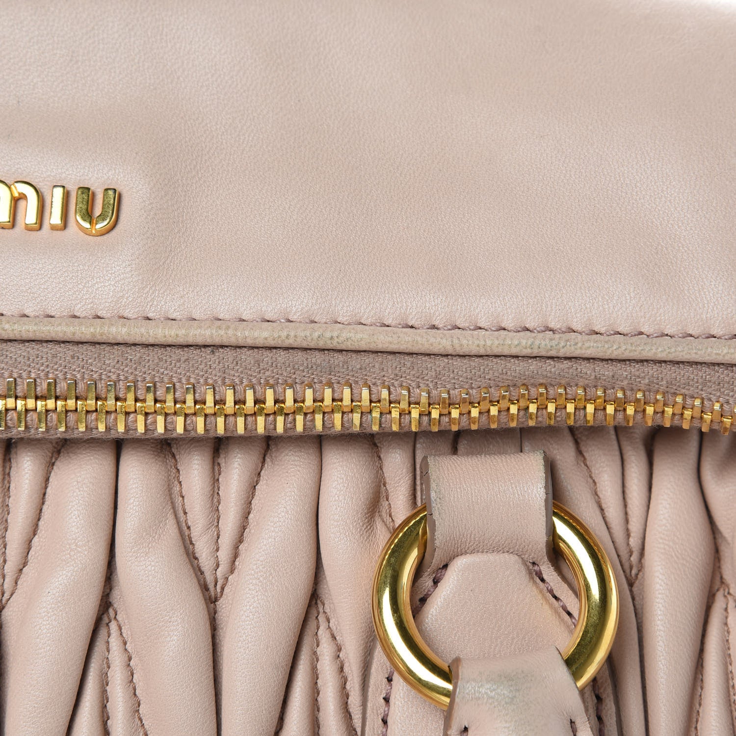 Miu Miu Nappa Matelasse Top Handle Bag Cammeo 16 of 18