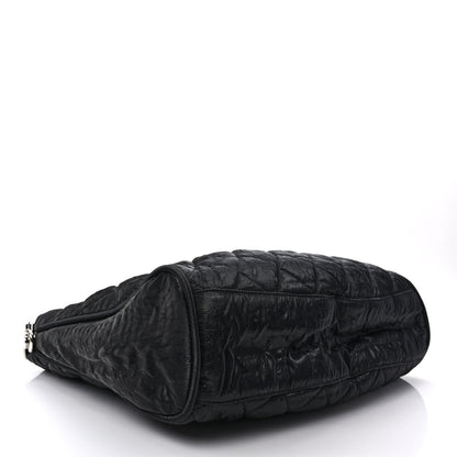 Chanel Crinkled Coated Canvas Le Marais Hobo Black 4 of 9