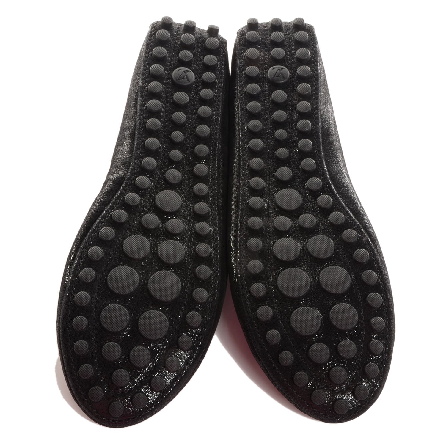 Louis Vuitton Iridescent Suede Oxford Ballerina Flats Black 42 5 of 8