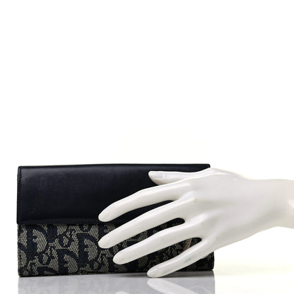 Christian Dior Monogram Calfskin D Continental Wallet Navy 2 of 7