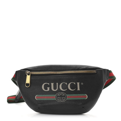 Gucci Grained Calfskin Small Logo Belt Bag Black 1 of 11