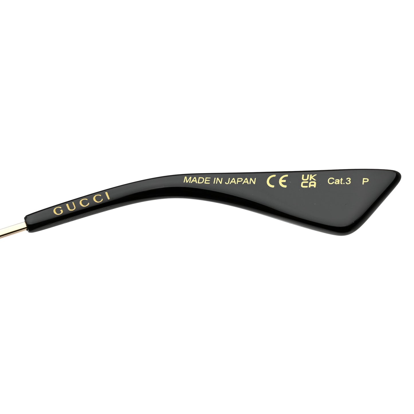 Aviator Sunglasses GG0062S Black Gold