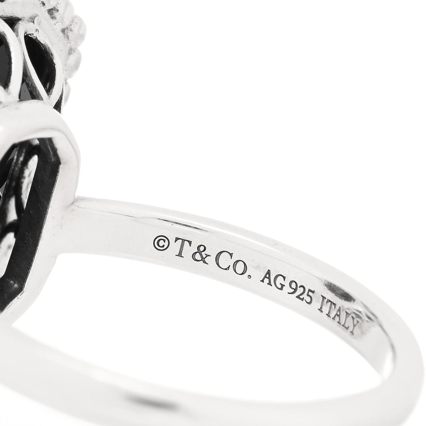 Sterling Silver Black Onyx Ziegfeld Daisy Ring 55 7.25