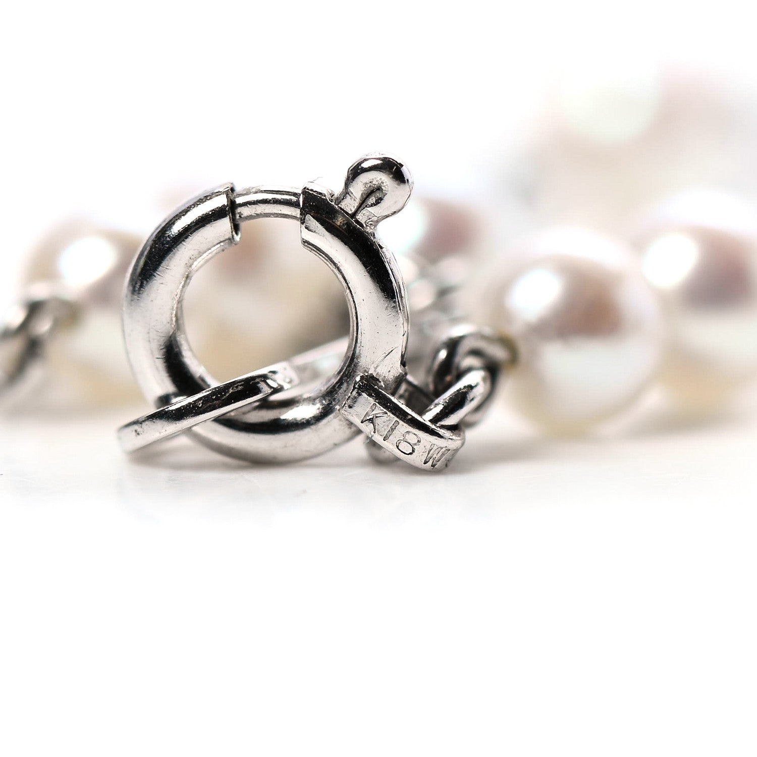 Mikimoto 18K White Gold Akoya Pearl 3.5-4mm Station Bracelet 5 of 5