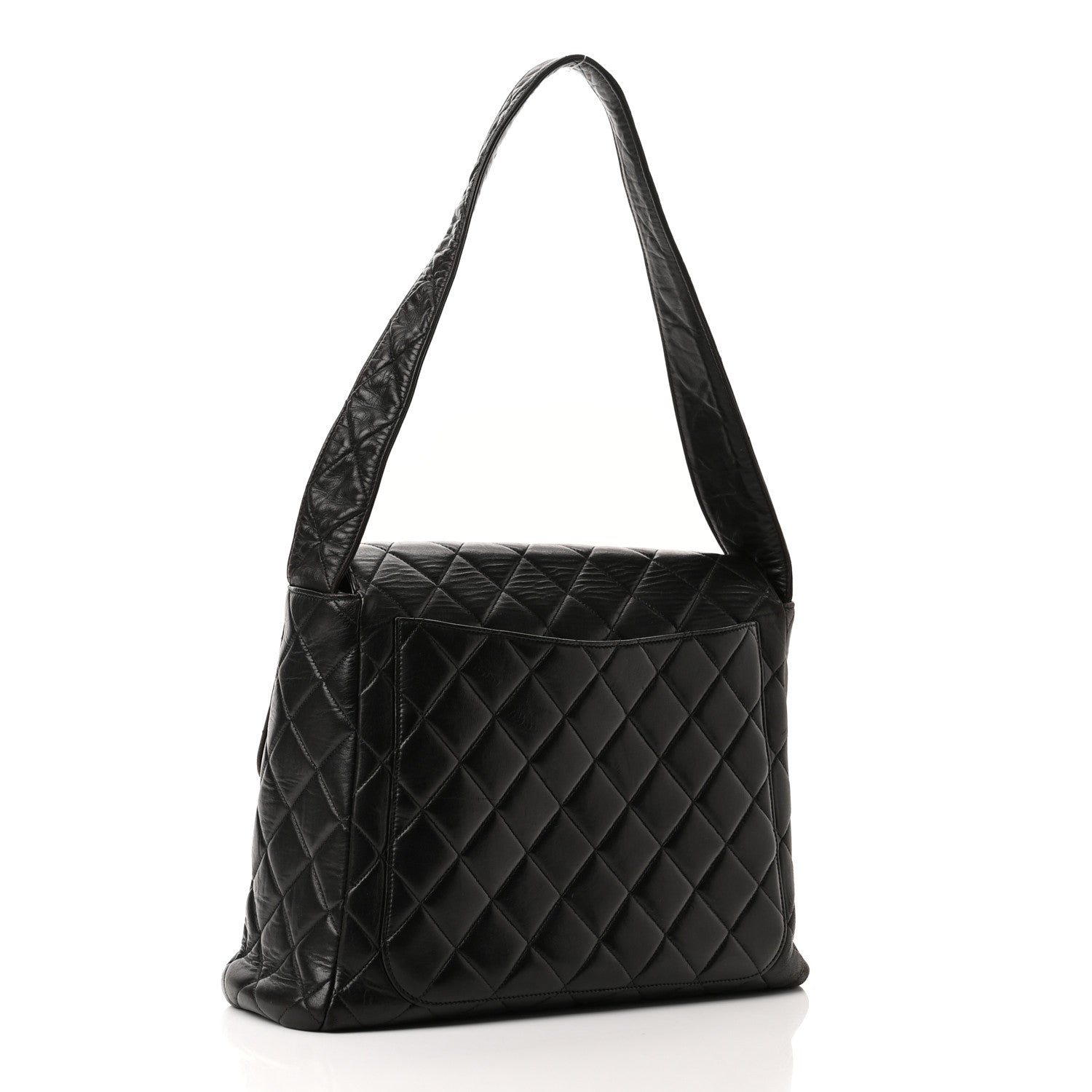 Chanel Lambskin Quilted CC Flap Shoulder Bag Black 2 of 10