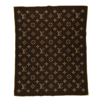 Louis Vuitton Lambswool Angora Monogram Blanket Marron 1 of 4