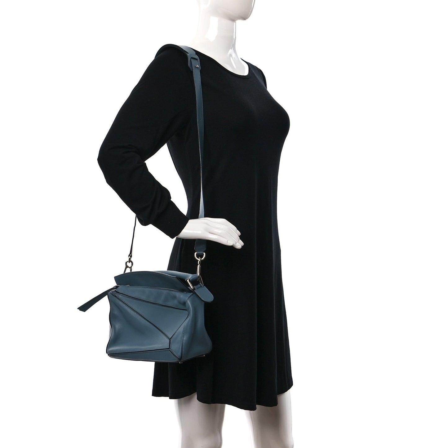 Calfskin Small Puzzle Bag Light Bue