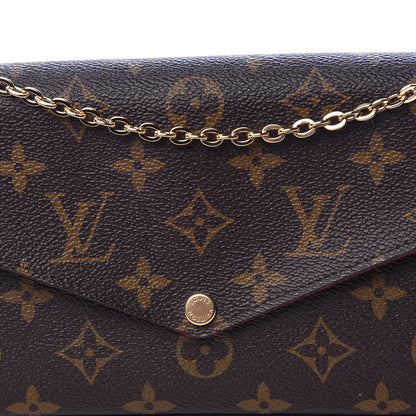 Louis Vuitton Monogram Pochette Felicie Chain Wallet Fuchsia 13 of 14
