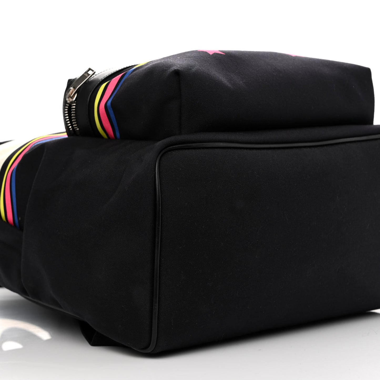 Nylon Twill Dinosaur Print City Backpack Black Multicolor