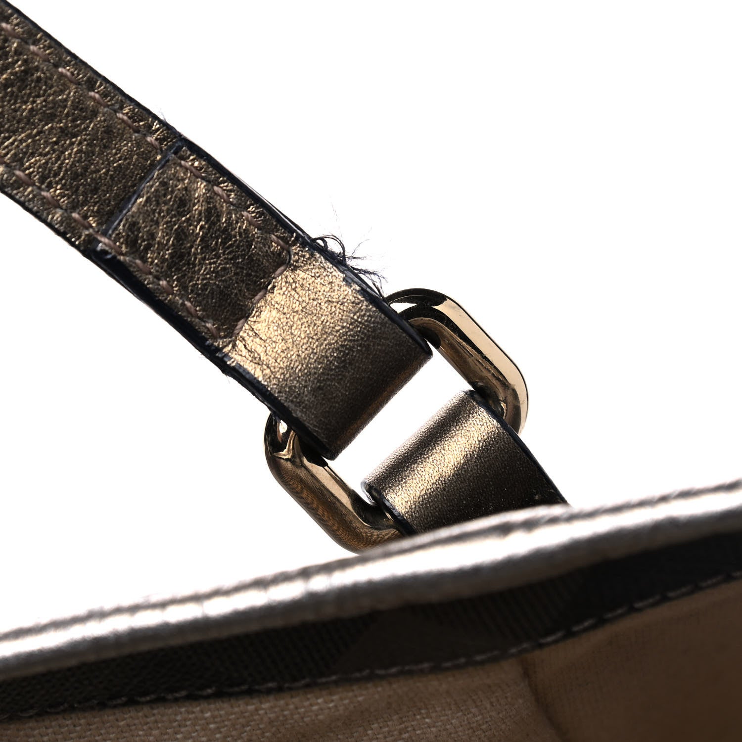 Burberry Metallic Nova Check Small Canterbury Tote Gold 12 of 15