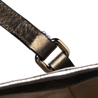 Burberry Metallic Nova Check Small Canterbury Tote Gold 12 of 15