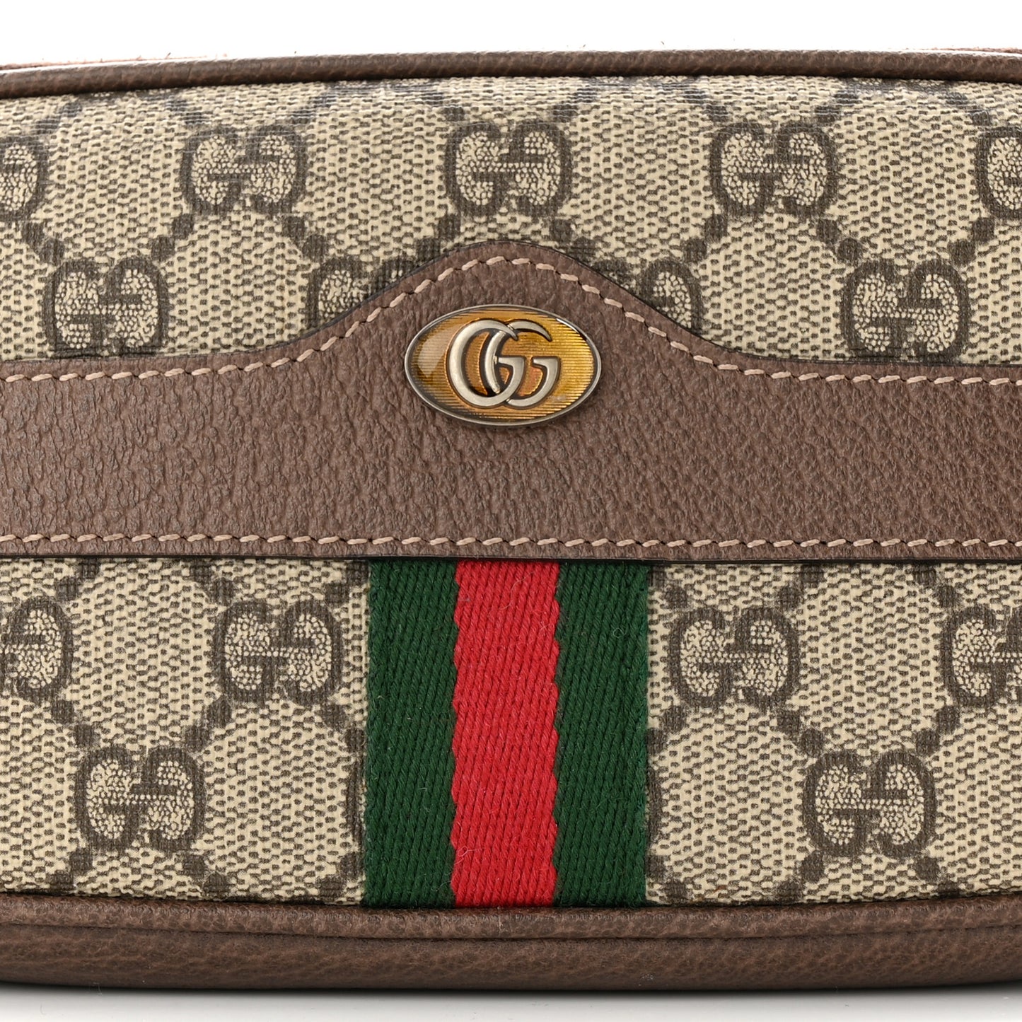 GG Supreme Monogram Ophidia Belted iPhone Case 75 30 Dark Brown