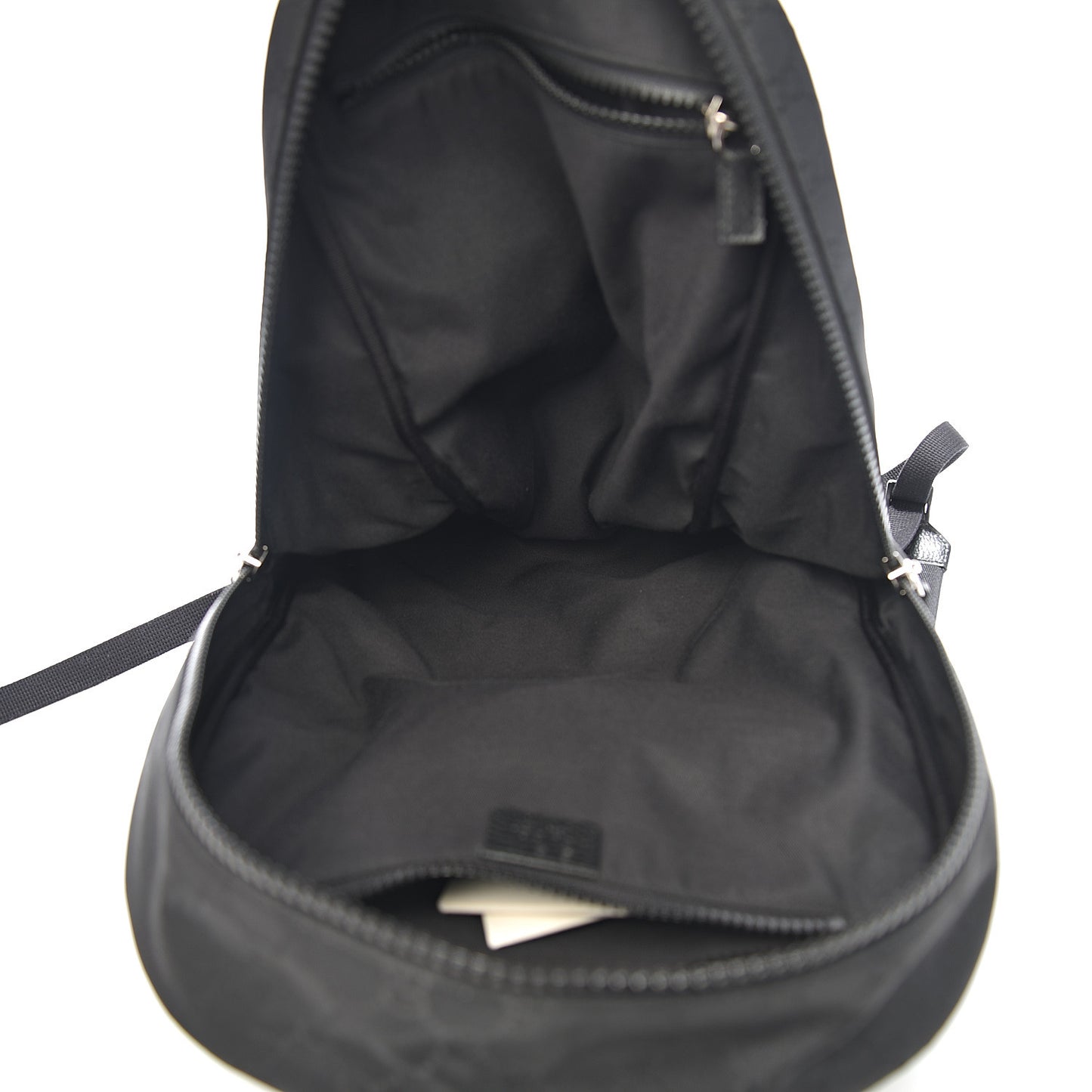 Nylon Monogram Slim Backpack Black