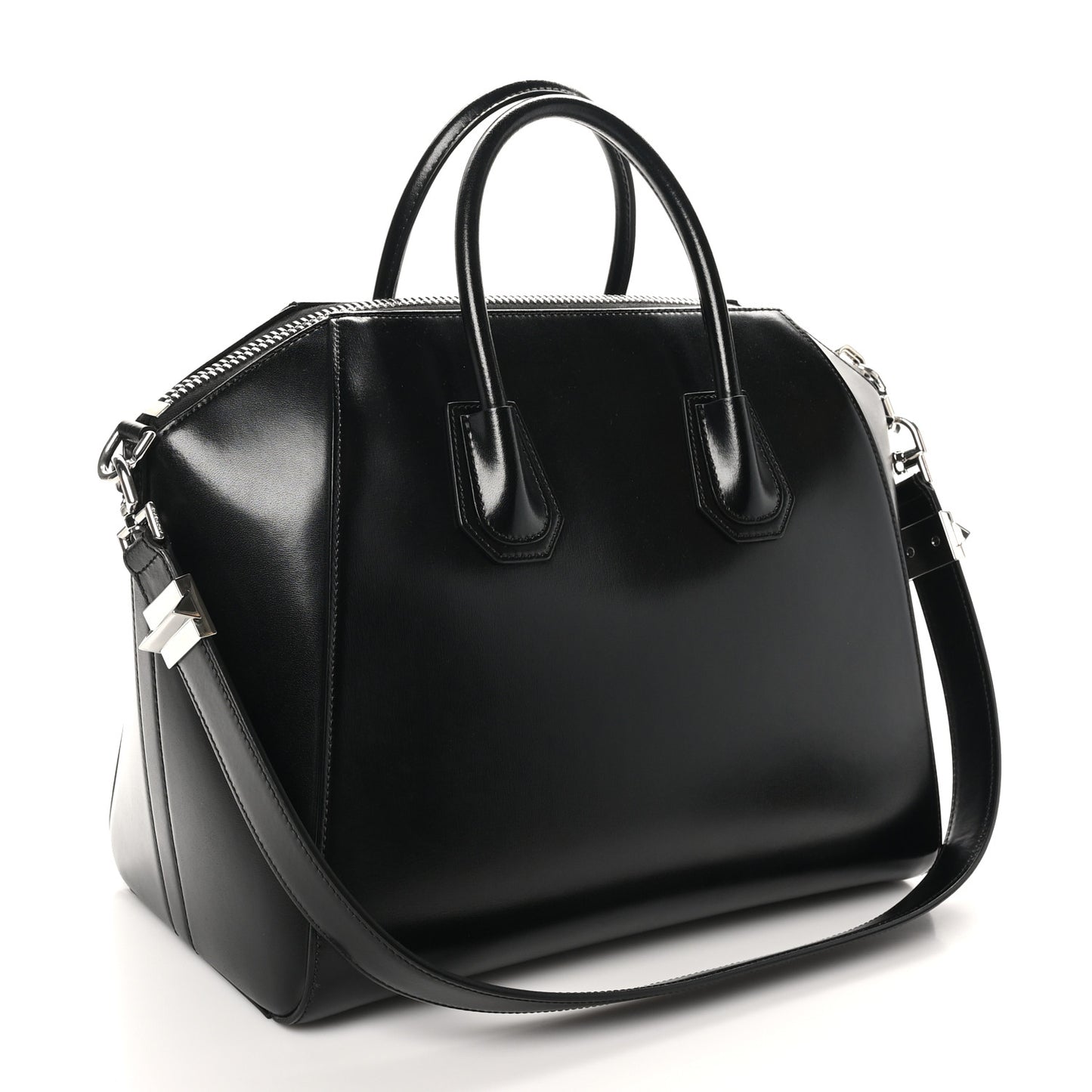Shiny Lord Calfskin Medium Antigona Black
