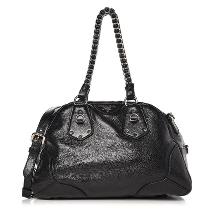 Prada Cervo Lux Chain Shoulder Bag Black 1 of 7