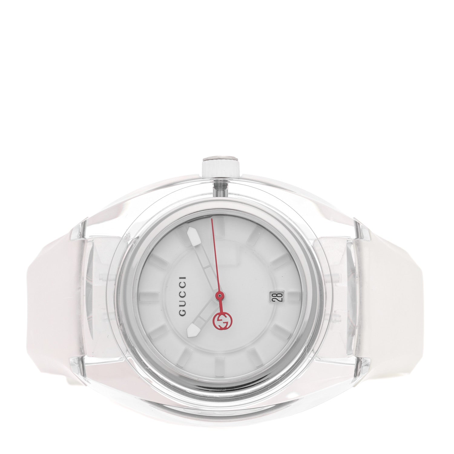Gucci Stainless Steel Rubber 46mm Sync Web Quartz Watch White 2 of 4