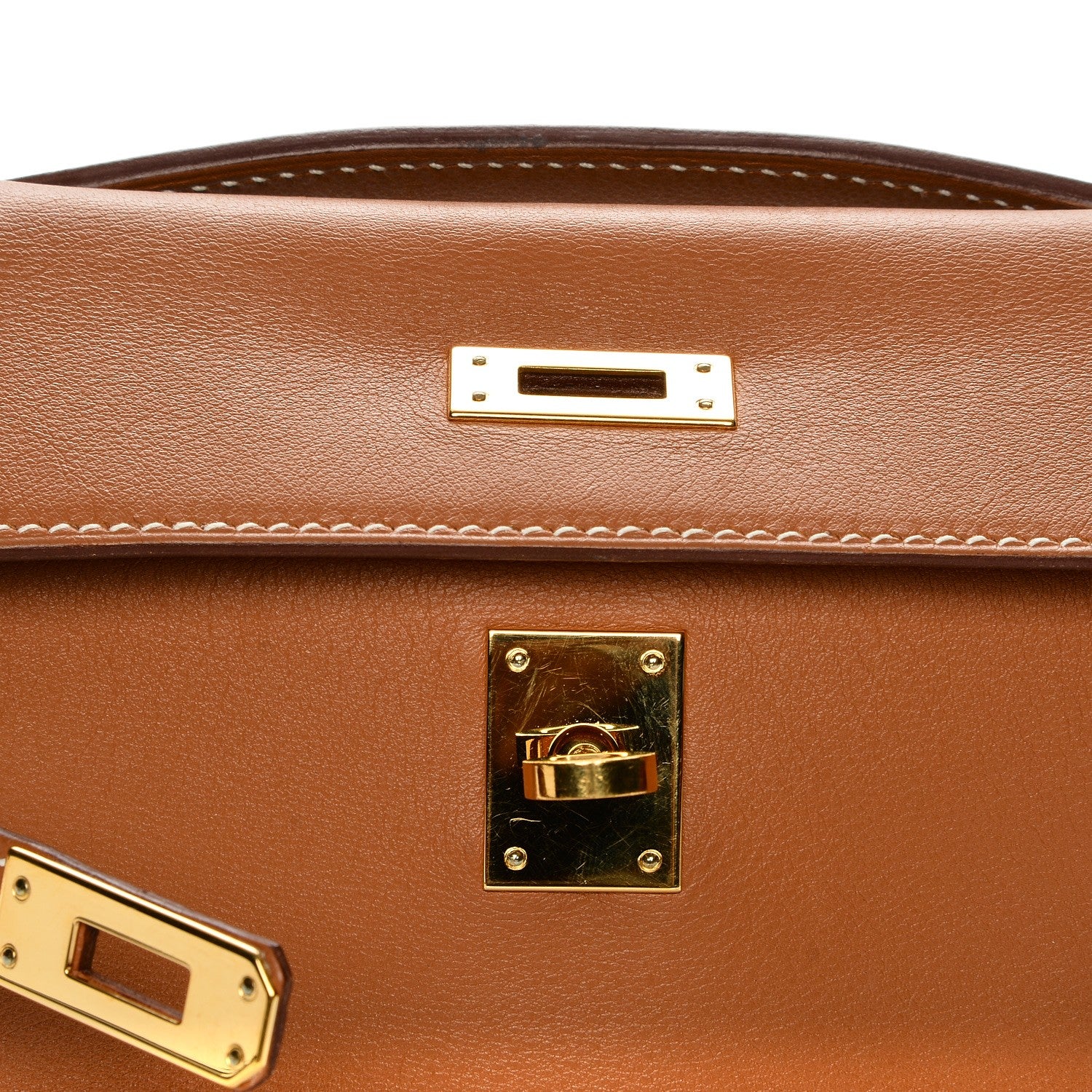 Hermes Swift Kelly Pochette Clutch Gold 15 of 21