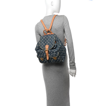 Louis Vuitton Denim Sac a Dos Backpack GM Blue 2 of 14