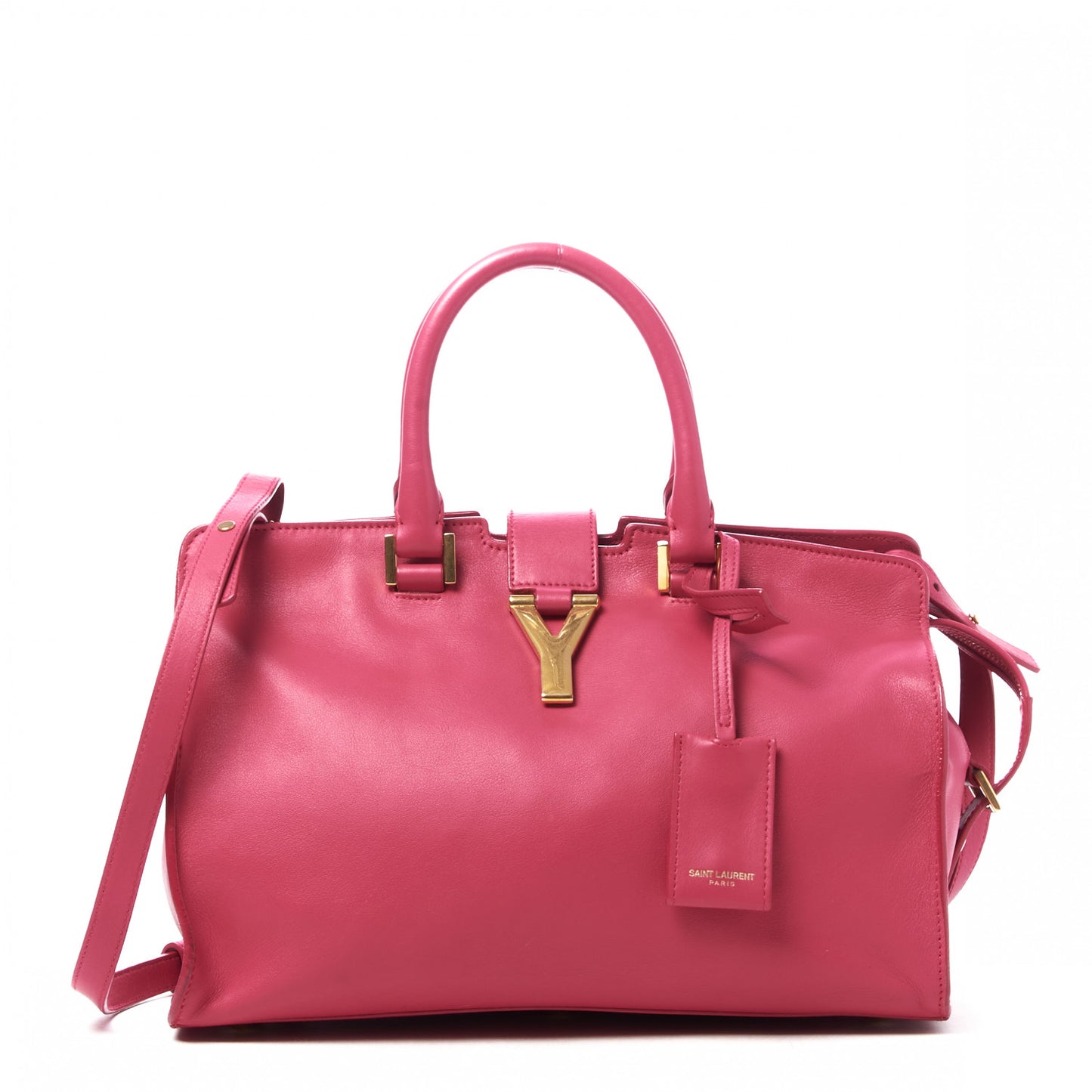 Calfskin Small Classic Y Cabas Fuchsia