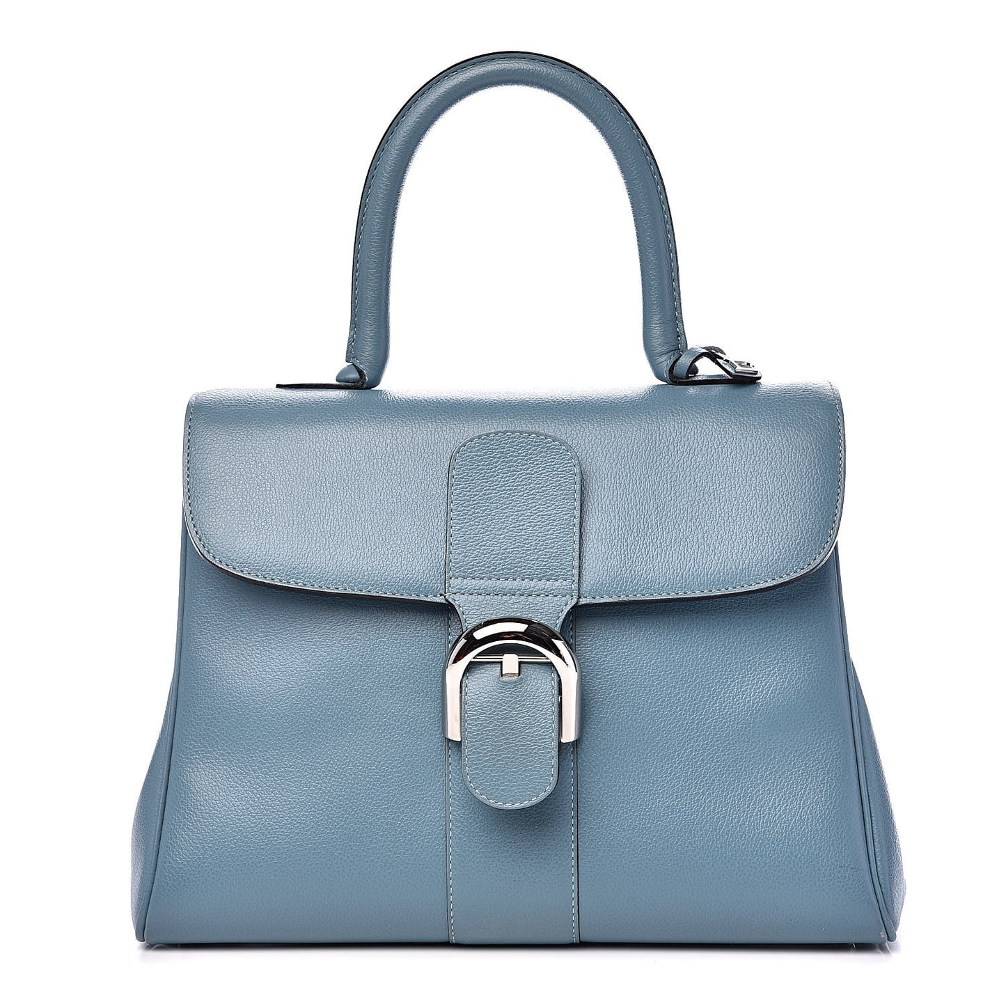 Calfskin MM Brillant Satchel Blue
