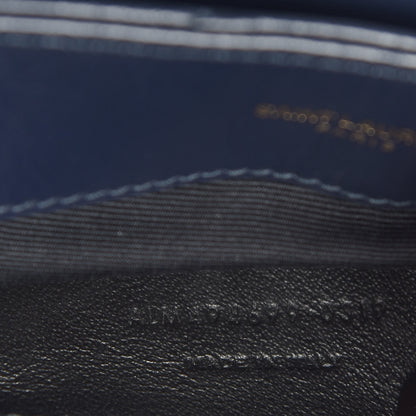 Saint Laurent Calfskin Y Quilted Monogram Small Loulou Chain Satchel Navy 7 of 10