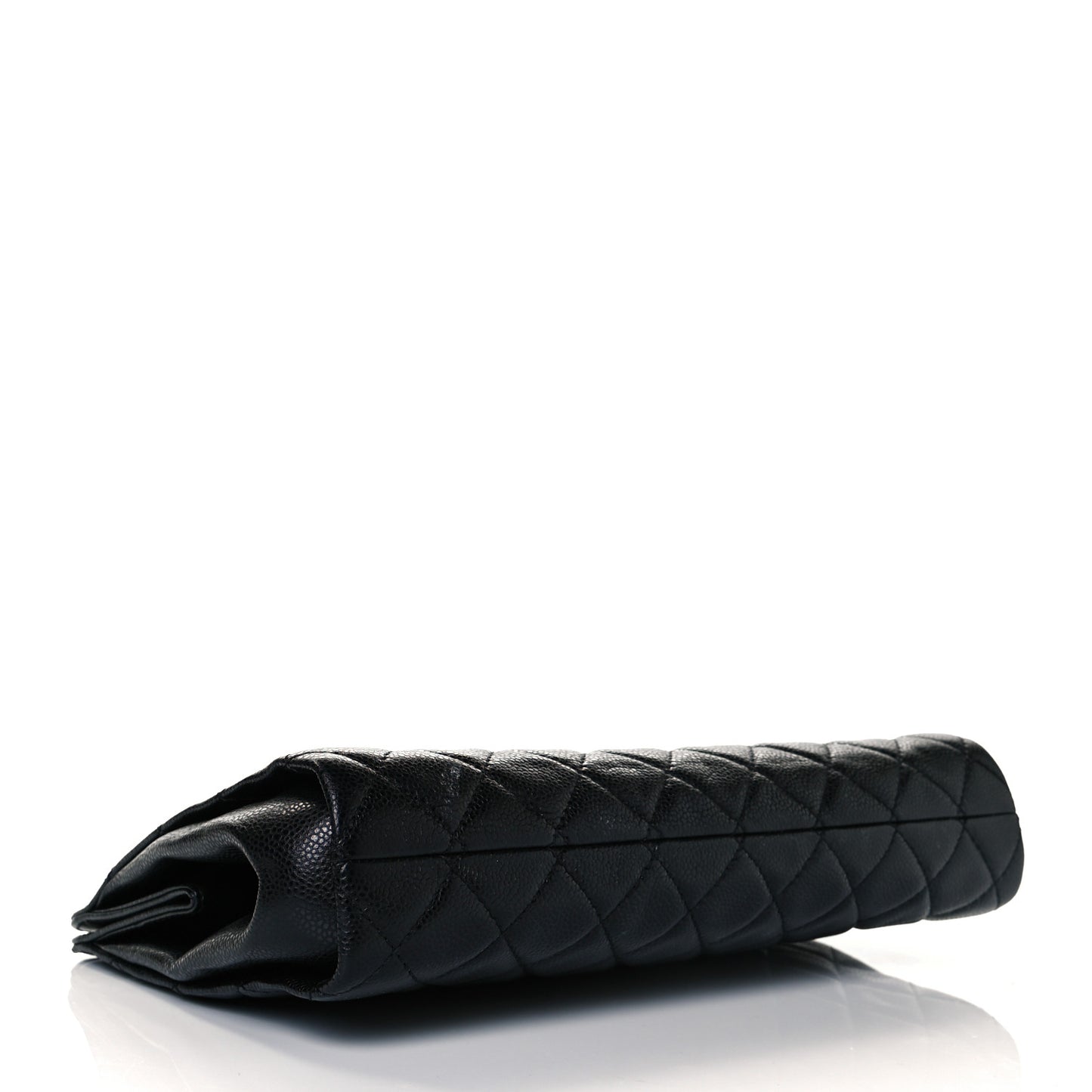 Caviar Quilted CC Large Clutch Black