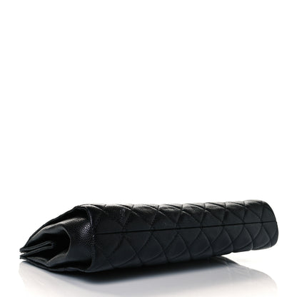 Chanel Caviar Quilted CC Large Clutch Black 4 of 9