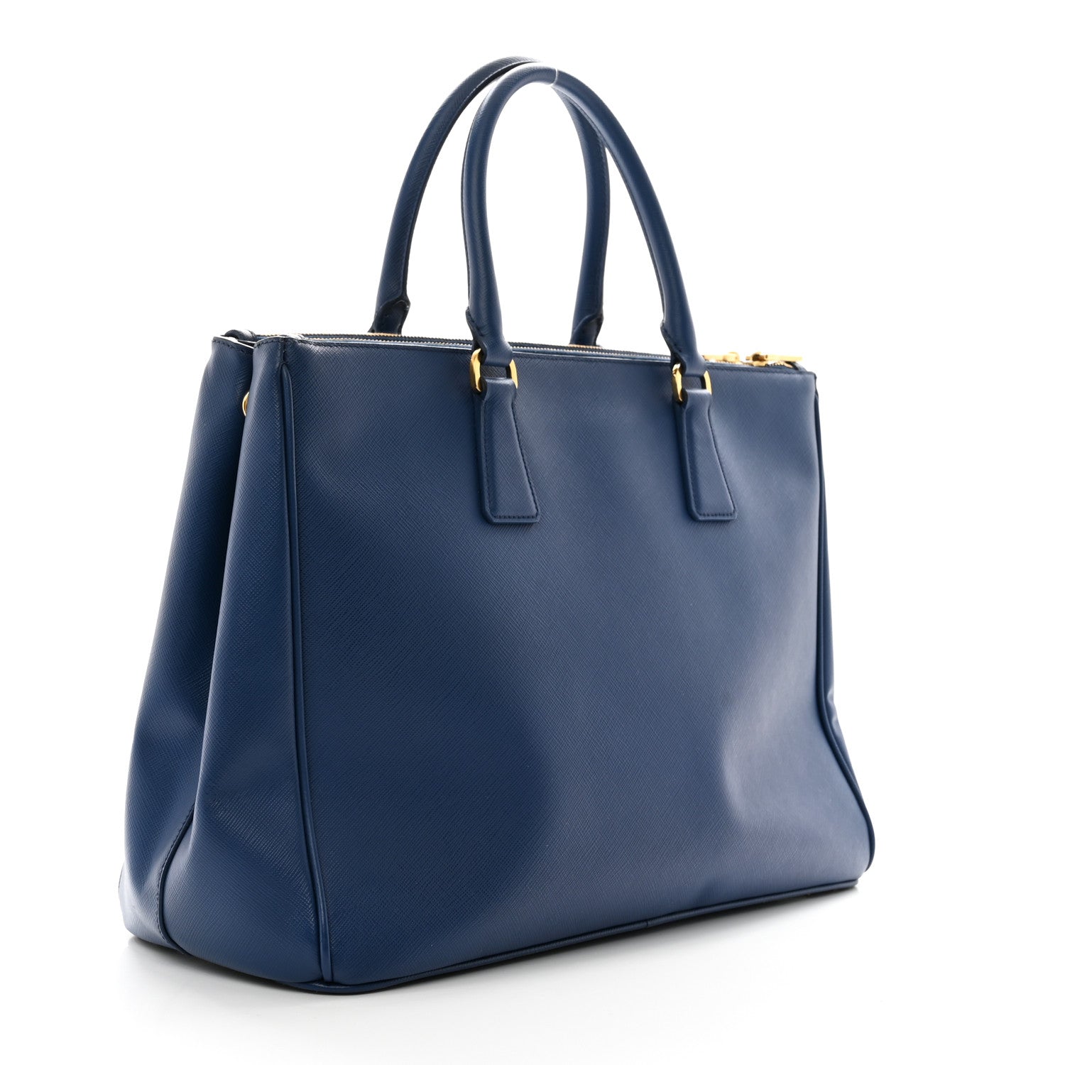 Prada Saffiano Large Galleria Double Zip Tote Bluette 3 of 11