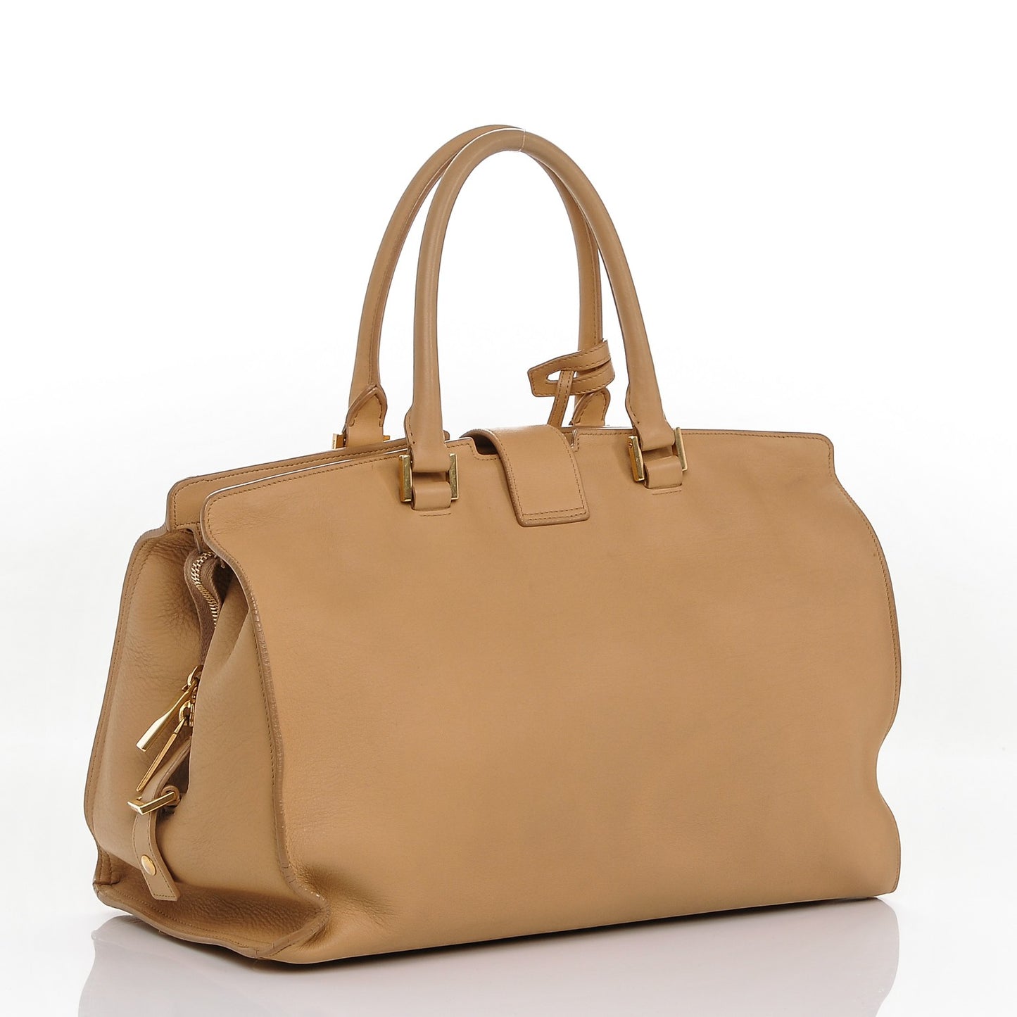 Calfskin Medium Classic Y Cabas Light Beige