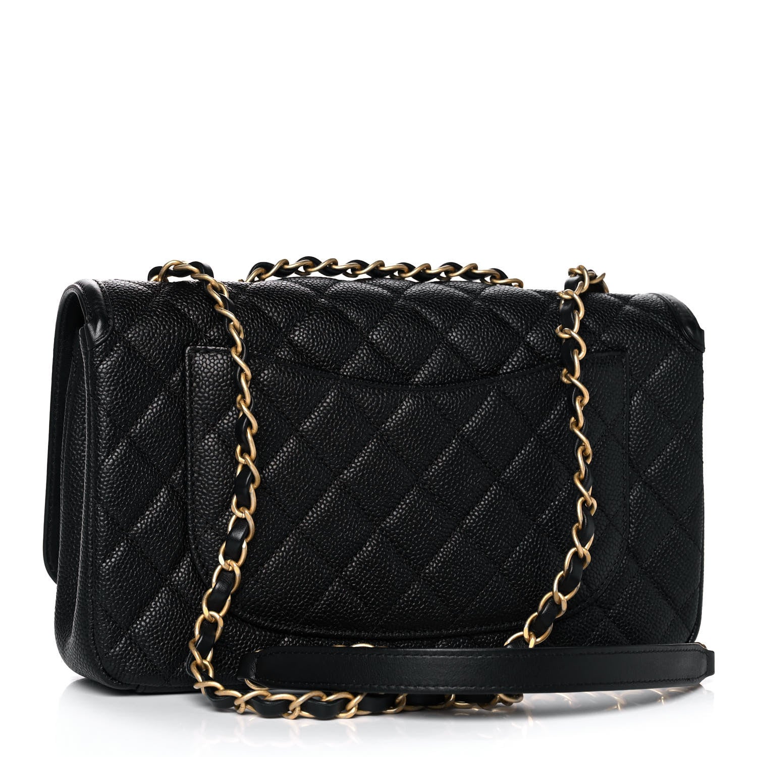 Chanel Caviar Quilted Medium CC Filigree Flap Black 3 of 12