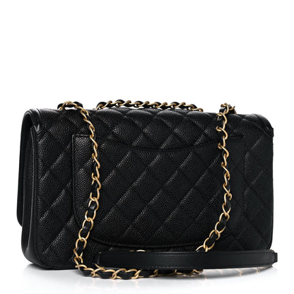Chanel Caviar Quilted Medium CC Filigree Flap Black 3 of 12