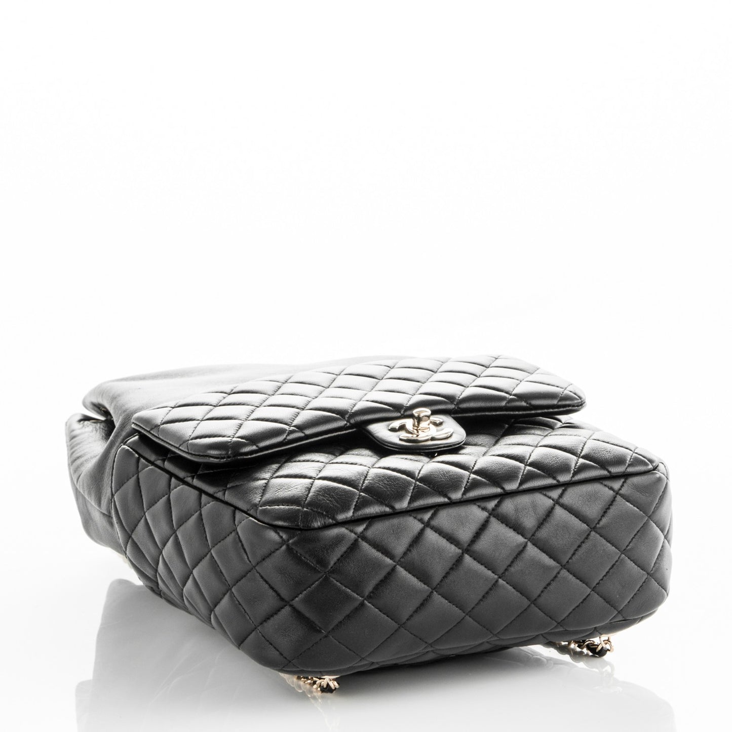 Lambskin Quilted Large In Seoul Backpack Navy