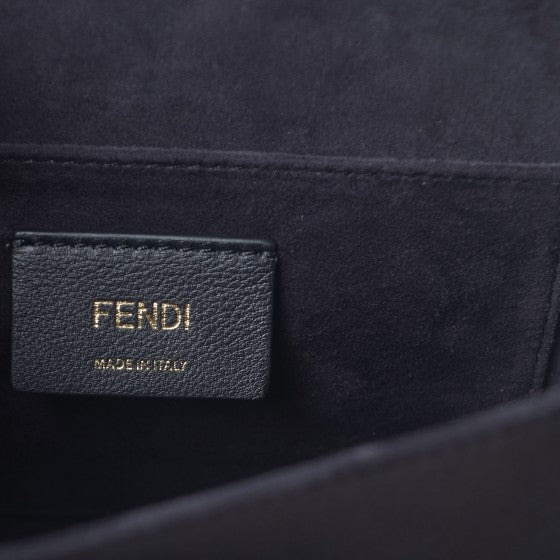 Fendi Velvet Vitello Dolce Fun Fair Kan I Shoulder Bag Tobacco Multicolor Black 6 of 8