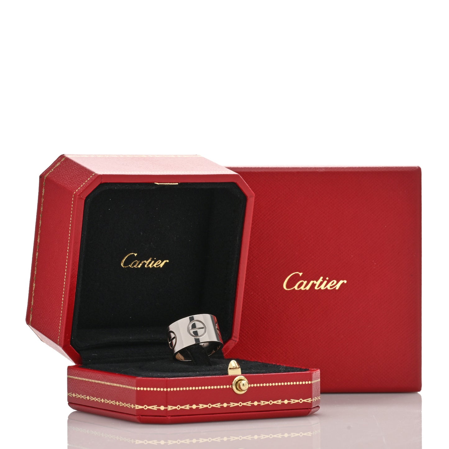 18K White Gold 11mm LOVE Ring 52 6