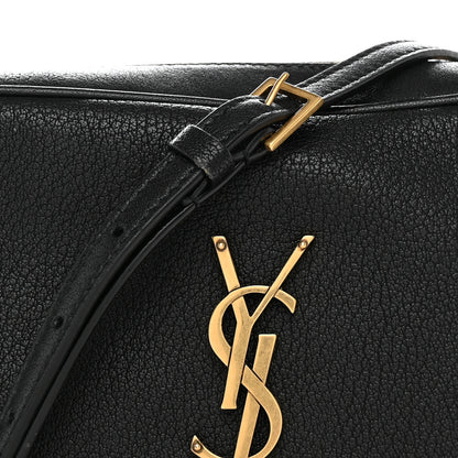Saint Laurent Grained Lambskin Monogram Lou Camera Bag Black 8 of 14